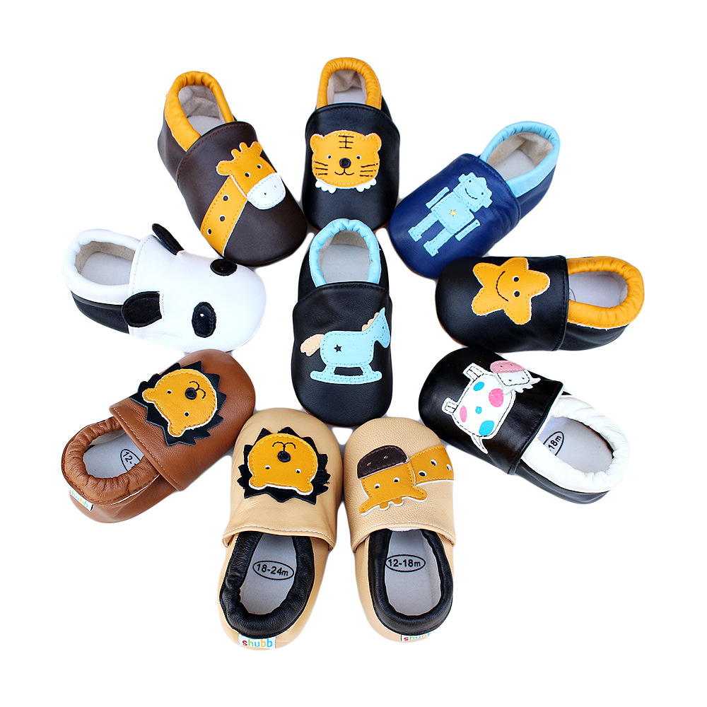 Kids Education Steps - Scarpe da culla casual in pelle