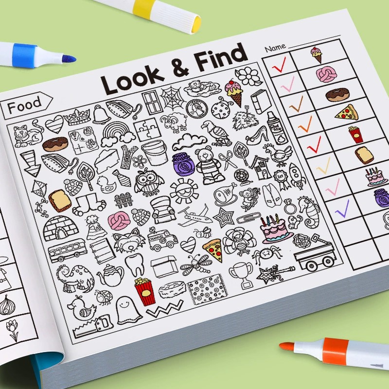 Sguardo e trova libro da color - English Kids Education recensione e prezzo